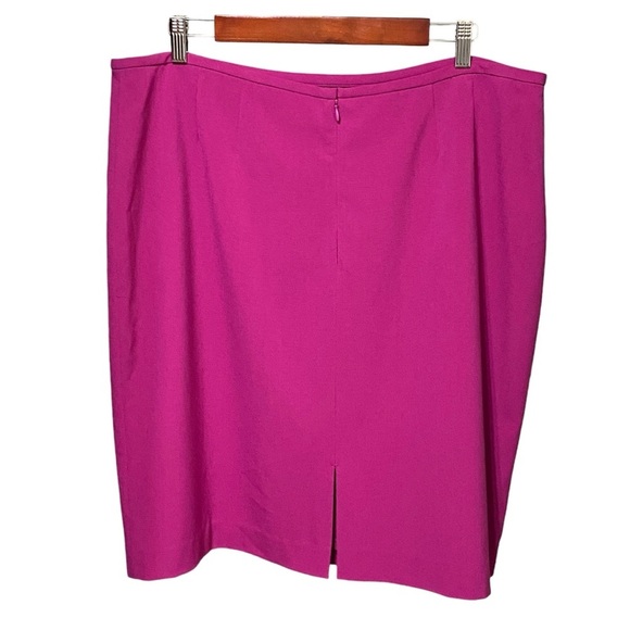 Tahari ASL Fuchsia Pink Office Siren Corpcore Pencil Skirt Size 18 - Picture 4 of 7